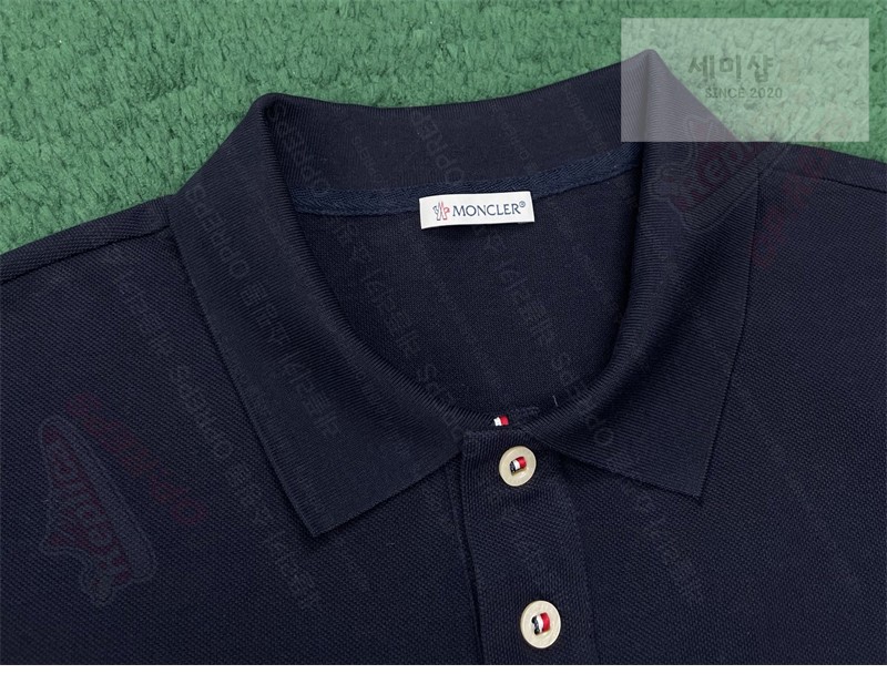 Moncler 몽클레어 로고 패치 코튼 폴로 셔츠 네이비 의류 23번 이미지