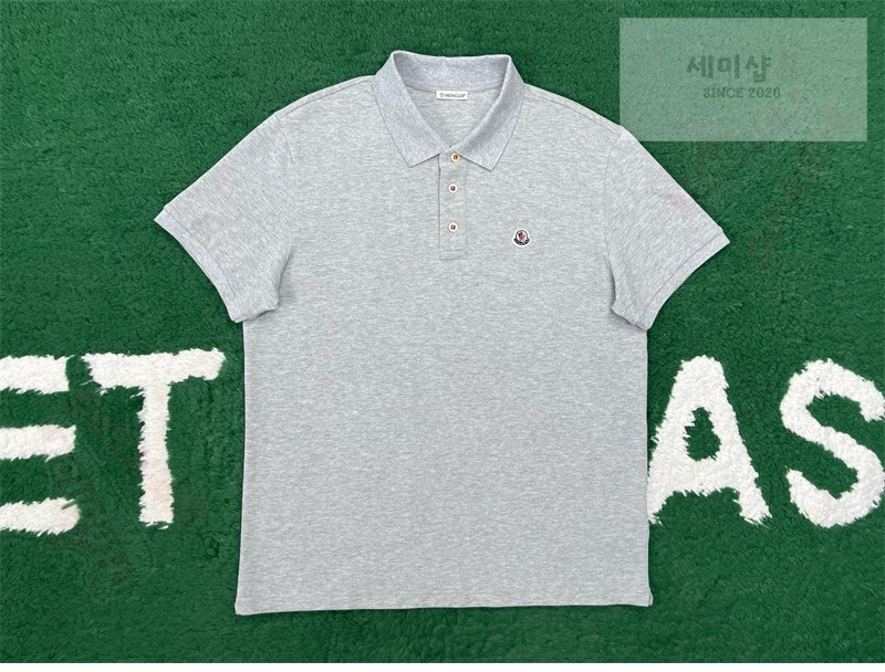 Moncler 몽클레어 로고 패치 코튼 폴로 셔츠 네이비 의류 2번 이미지