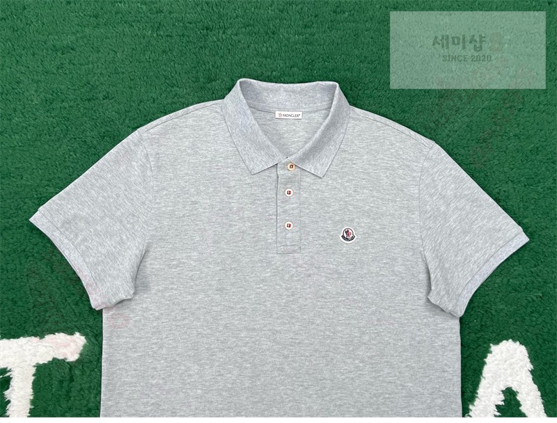 Moncler 몽클레어 로고 패치 코튼 폴로 셔츠 네이비 의류 4번 이미지