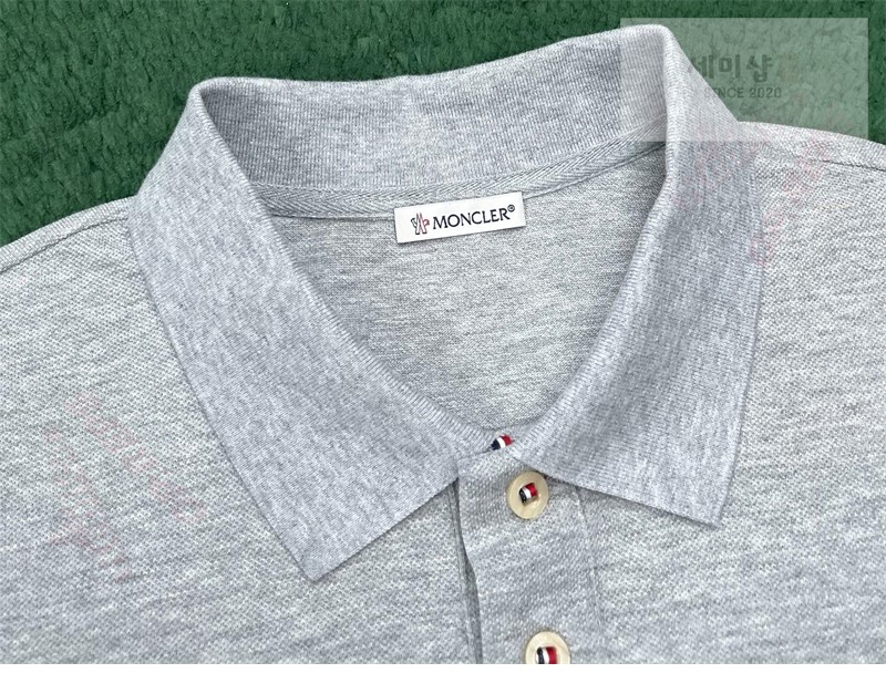 Moncler 몽클레어 로고 패치 코튼 폴로 셔츠 네이비 의류 5번 이미지