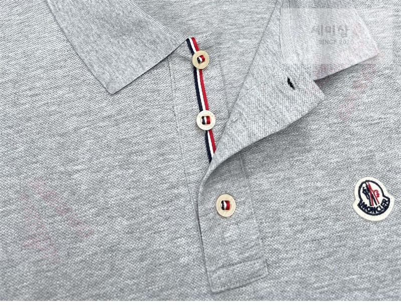 Moncler 몽클레어 로고 패치 코튼 폴로 셔츠 네이비 의류 6번 이미지