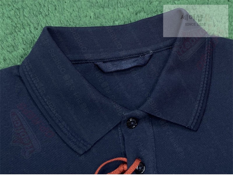 Moncler 몽클레어 로고 패치 코튼 피케 폴로 셔츠 네이비 의류 11번 이미지