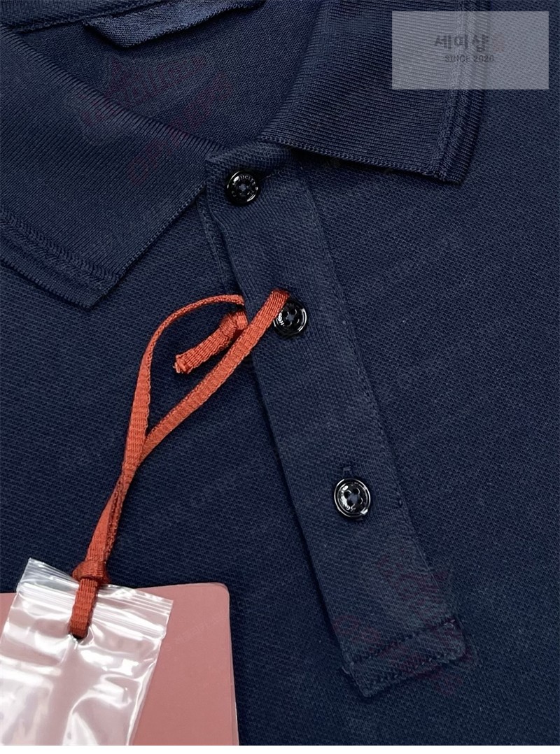 Moncler 몽클레어 로고 패치 코튼 피케 폴로 셔츠 네이비 의류 12번 이미지