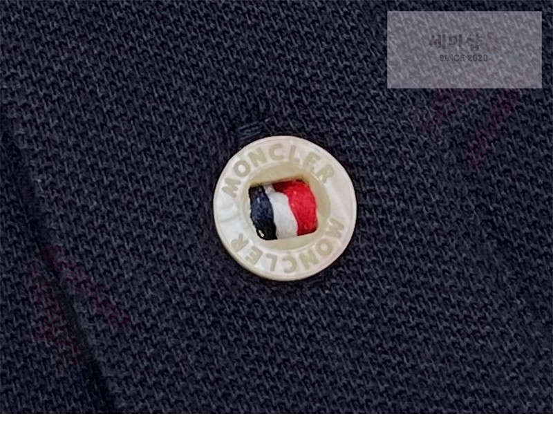 Moncler 몽클레어 로고 패치 코튼 피케 폴로 셔츠 네이비 의류 13번 이미지