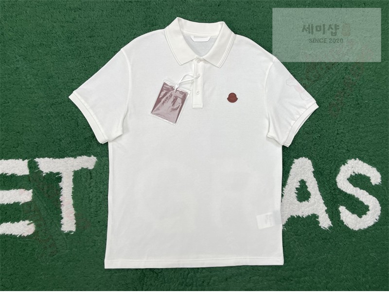 Moncler 몽클레어 로고 패치 코튼 피케 폴로 셔츠 네이비 의류 15번 이미지