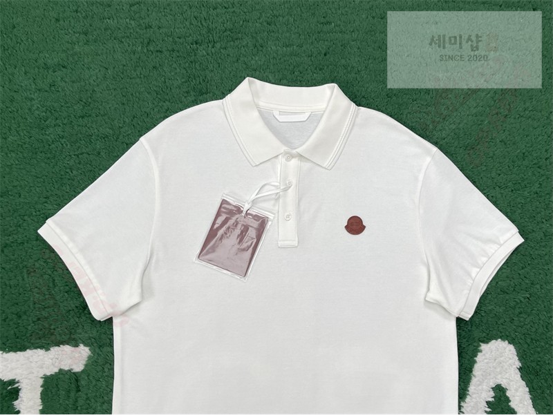 Moncler 몽클레어 로고 패치 코튼 피케 폴로 셔츠 네이비 의류 17번 이미지