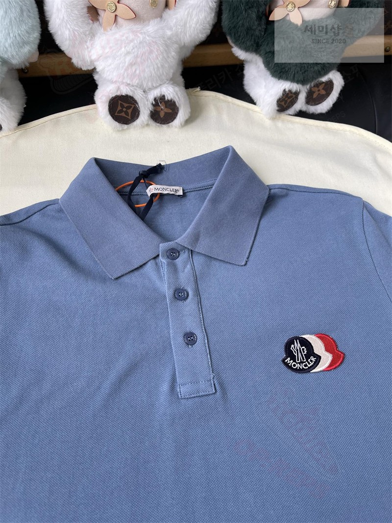 Moncler 몽클레어 로고 패치 코튼 피케 폴로 셔츠 블랙 의류 28번 이미지