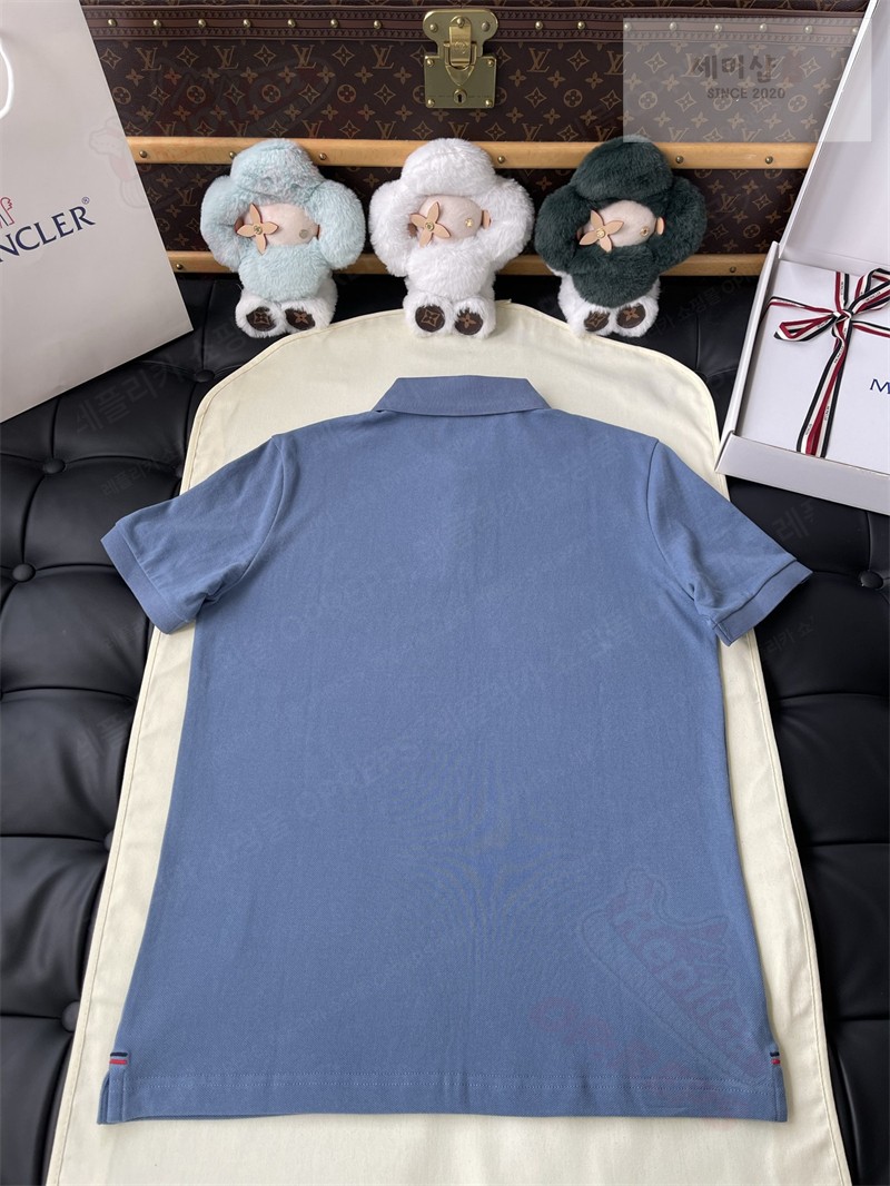 Moncler 몽클레어 로고 패치 코튼 피케 폴로 셔츠 블랙 의류 31번 이미지