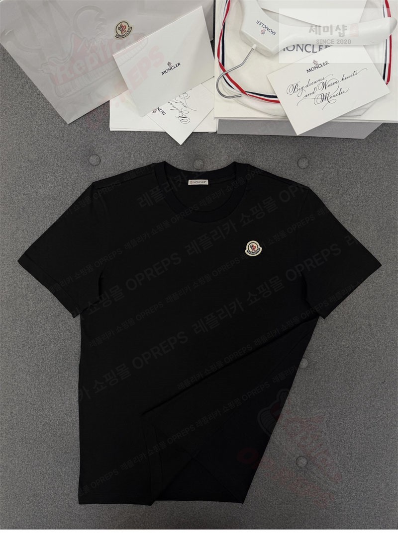 Moncler 몽클레어 로고 패치 티셔츠 블랙 의류 11번 이미지