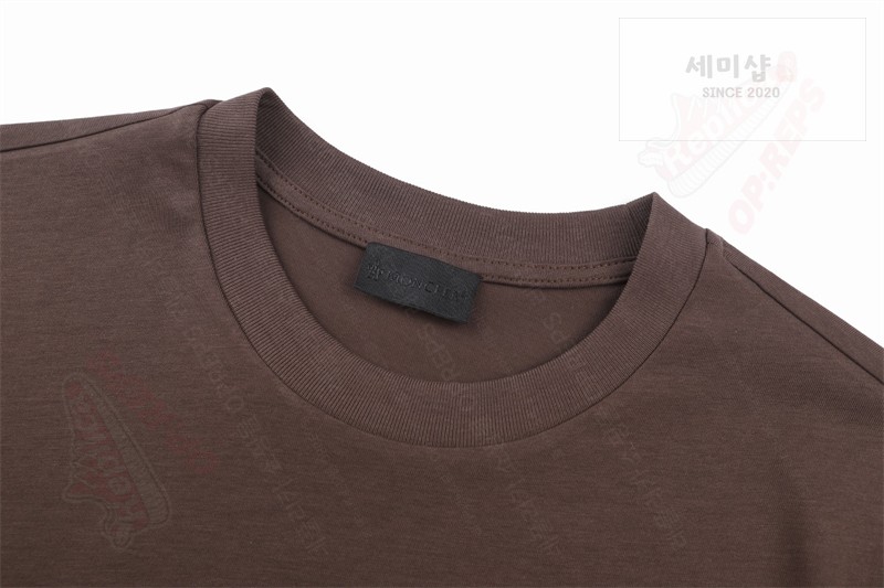 Moncler 몽클레어 로고 프린트 패치 코튼 티셔츠 블랙 의류 7번 이미지