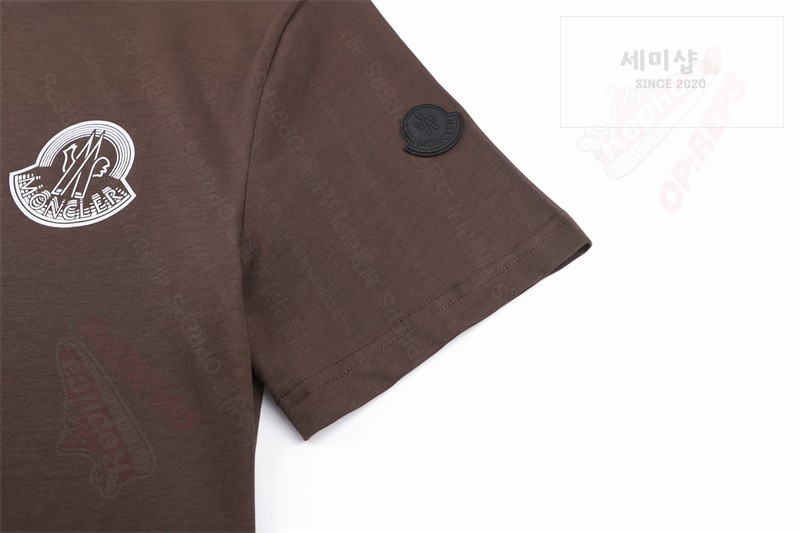 Moncler 몽클레어 로고 프린트 패치 코튼 티셔츠 블랙 의류 10번 이미지