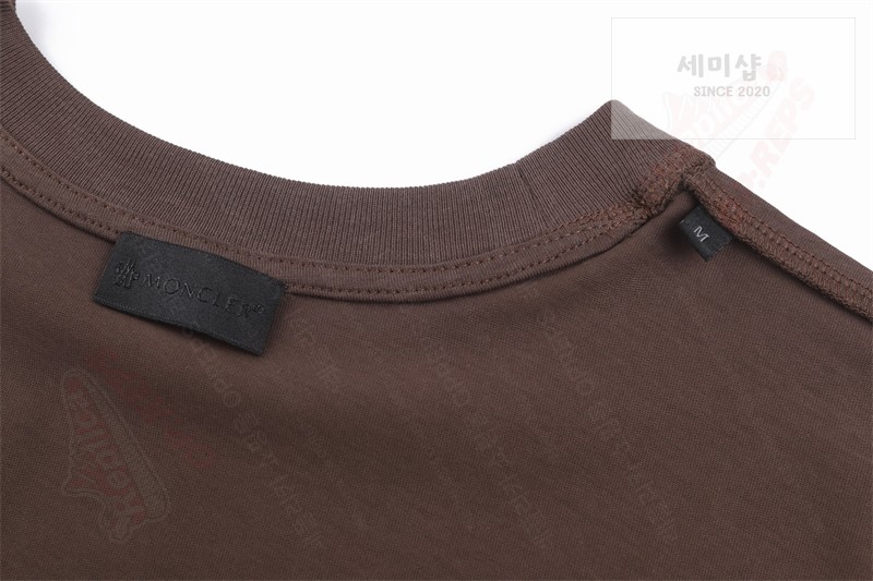 Moncler 몽클레어 로고 프린트 패치 코튼 티셔츠 블랙 의류 12번 이미지
