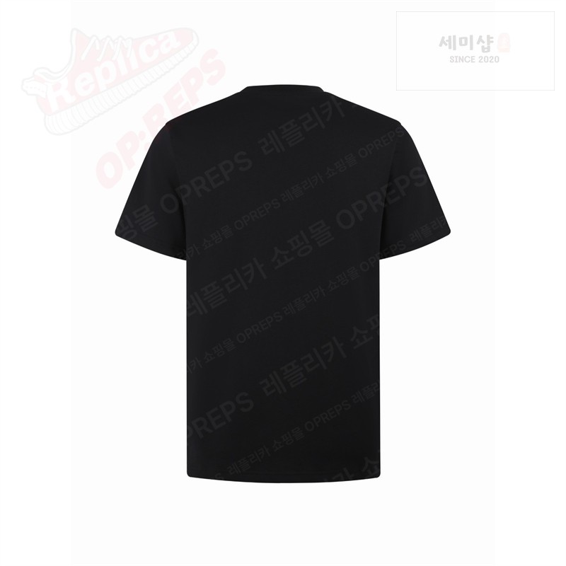 Moncler 몽클레어 로고 프린트 패치 코튼 티셔츠 블랙 의류 15번 이미지