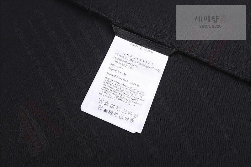 Moncler 몽클레어 로고 프린트 패치 코튼 티셔츠 블랙 의류 22번 이미지