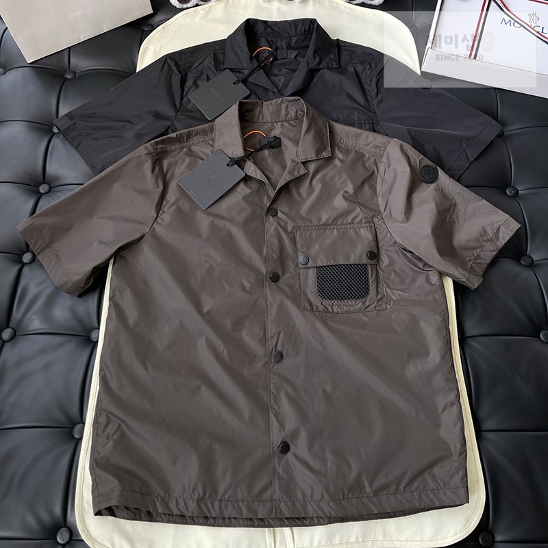 Moncler 몽클레어 립스탑 로고 셔츠 블랙 의류 1번 이미지