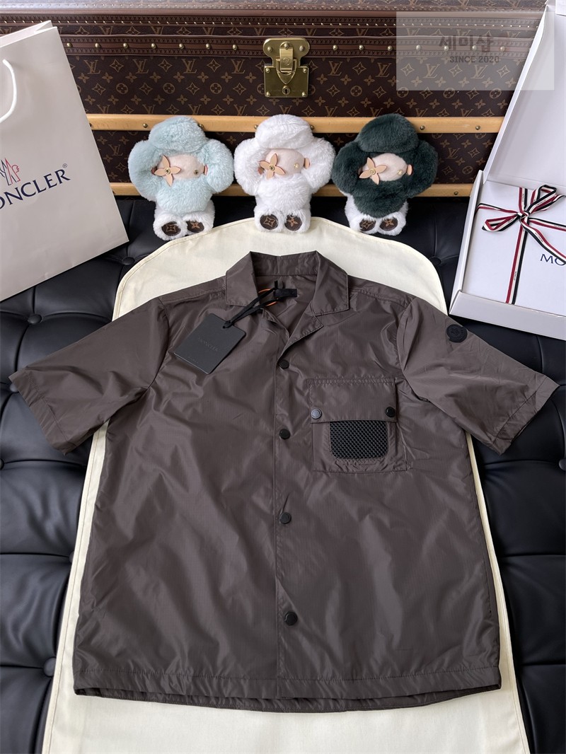 Moncler 몽클레어 립스탑 로고 셔츠 블랙 의류 14번 이미지