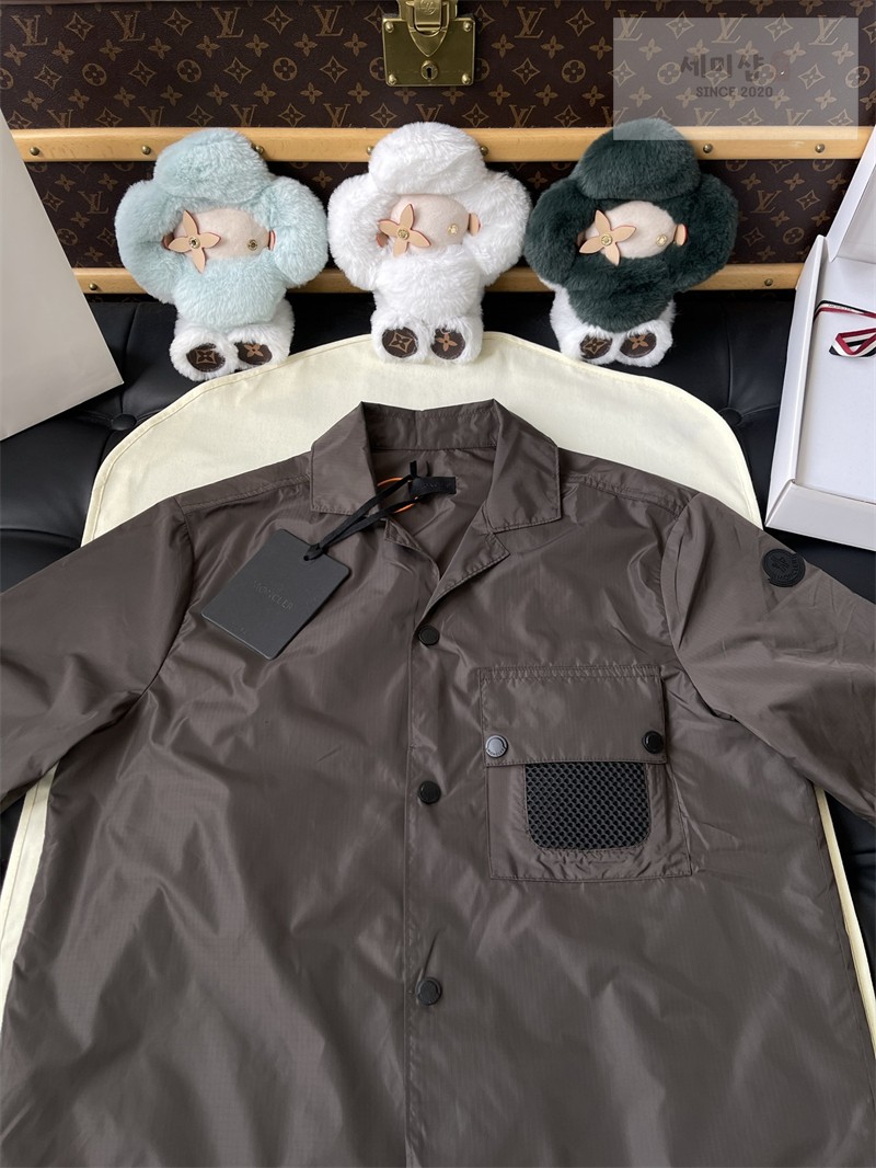 Moncler 몽클레어 립스탑 로고 셔츠 블랙 의류 15번 이미지