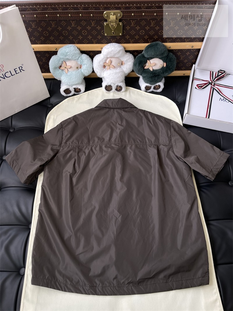 Moncler 몽클레어 립스탑 로고 셔츠 블랙 의류 22번 이미지