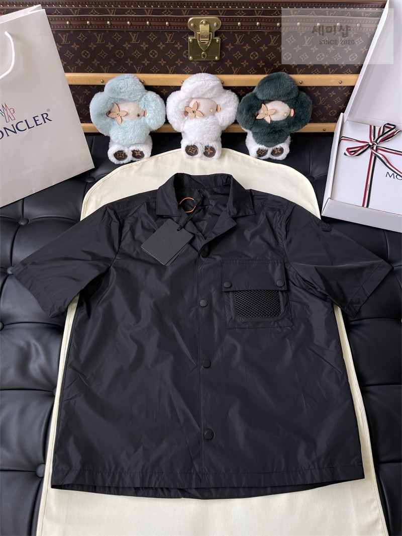 Moncler 몽클레어 립스탑 로고 셔츠 블랙 의류 23번 이미지