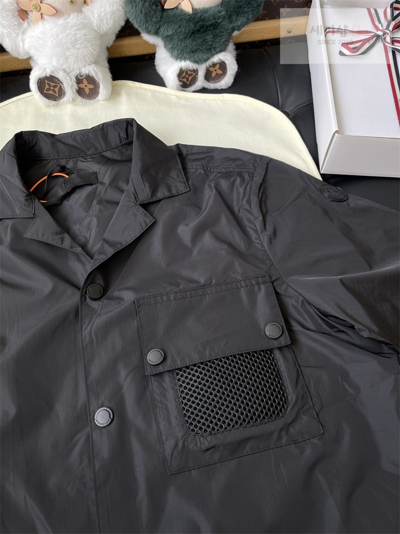 Moncler 몽클레어 립스탑 로고 셔츠 블랙 의류 26번 이미지