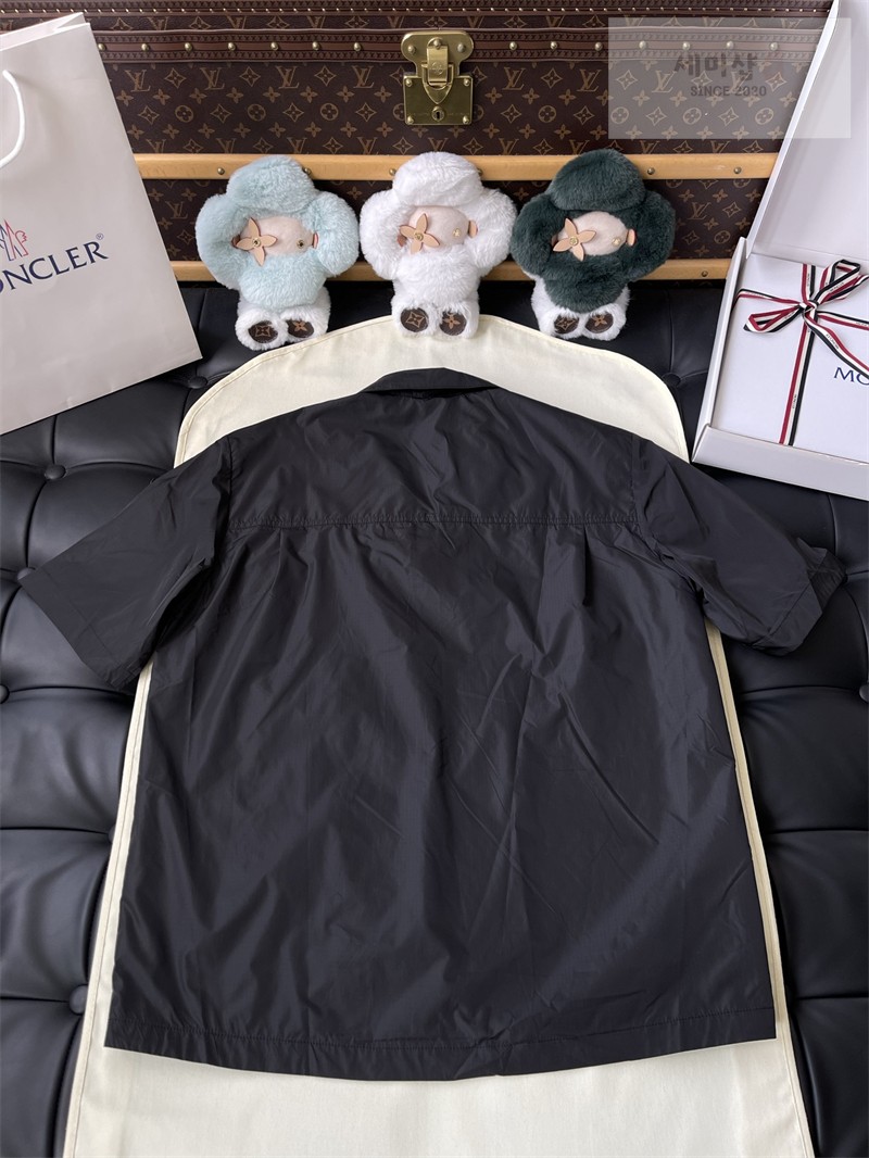 Moncler 몽클레어 립스탑 로고 셔츠 블랙 의류 31번 이미지