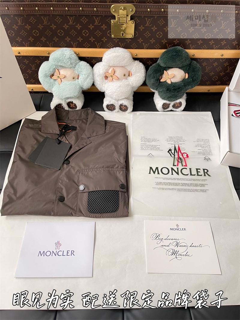 Moncler 몽클레어 립스탑 로고 셔츠 블랙 의류 32번 이미지