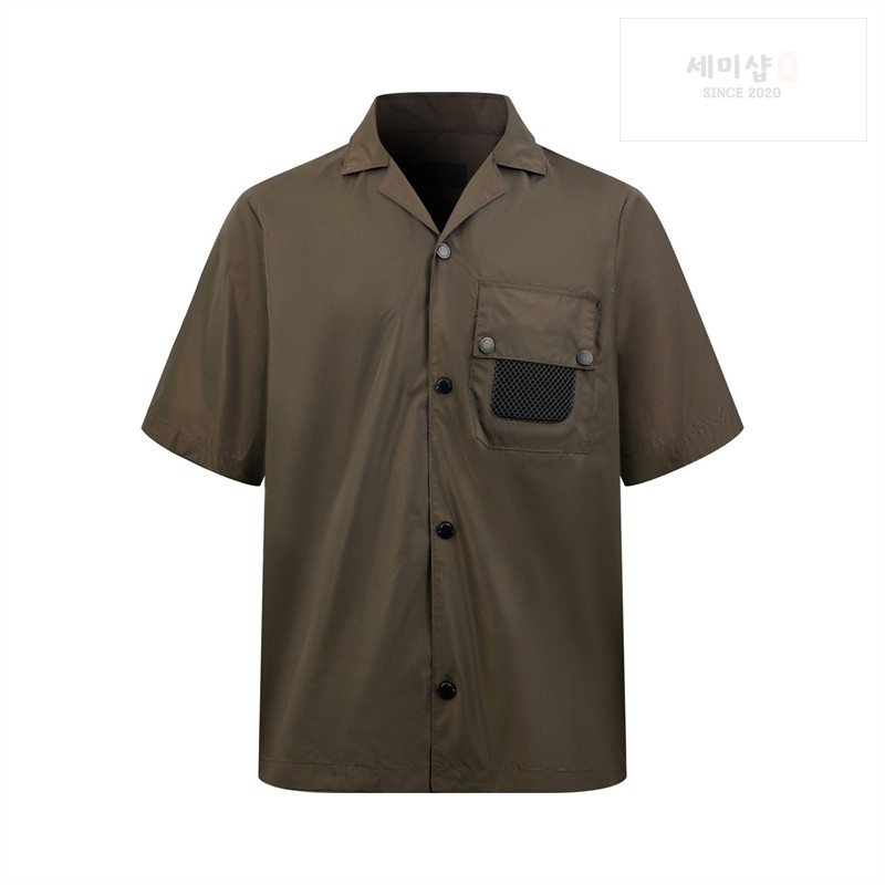 Moncler 몽클레어 립스탑 로고 셔츠 그린 의류 6번 이미지