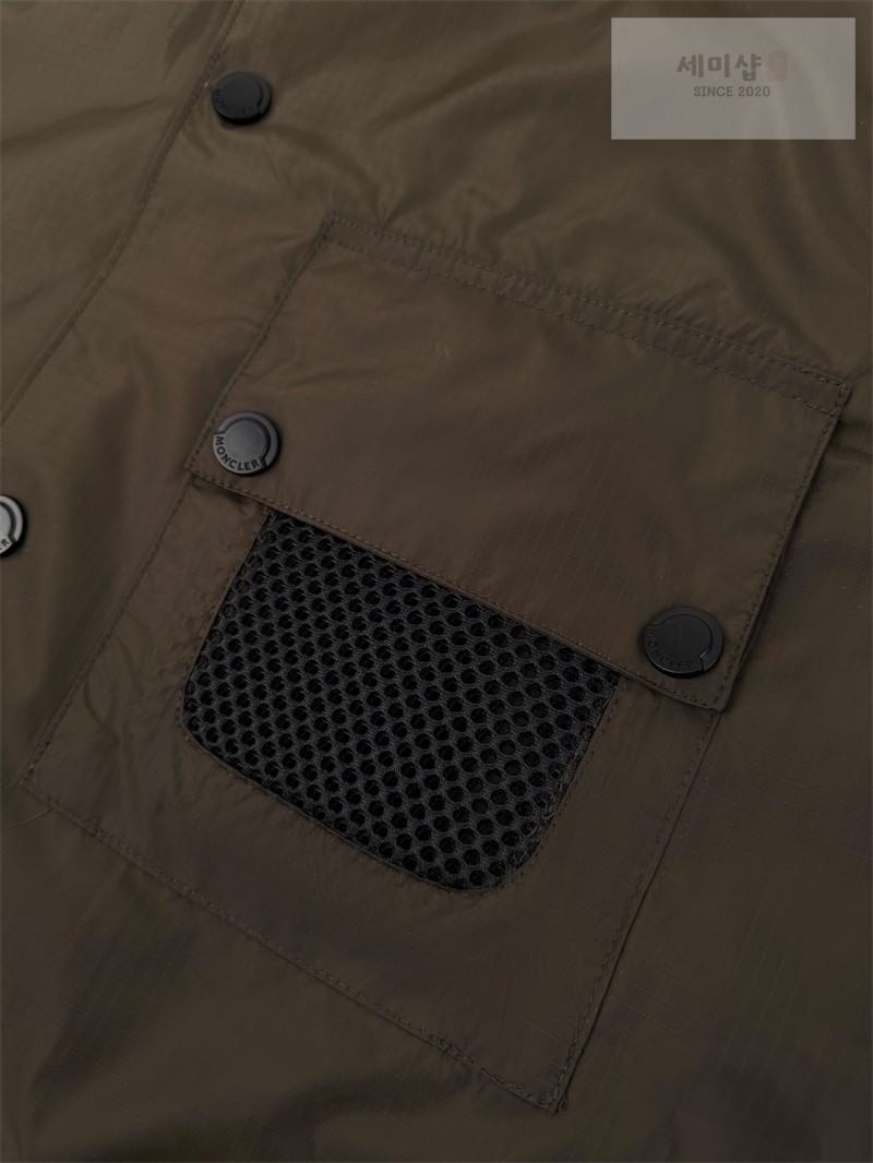 Moncler 몽클레어 립스탑 로고 셔츠 그린 의류 11번 이미지