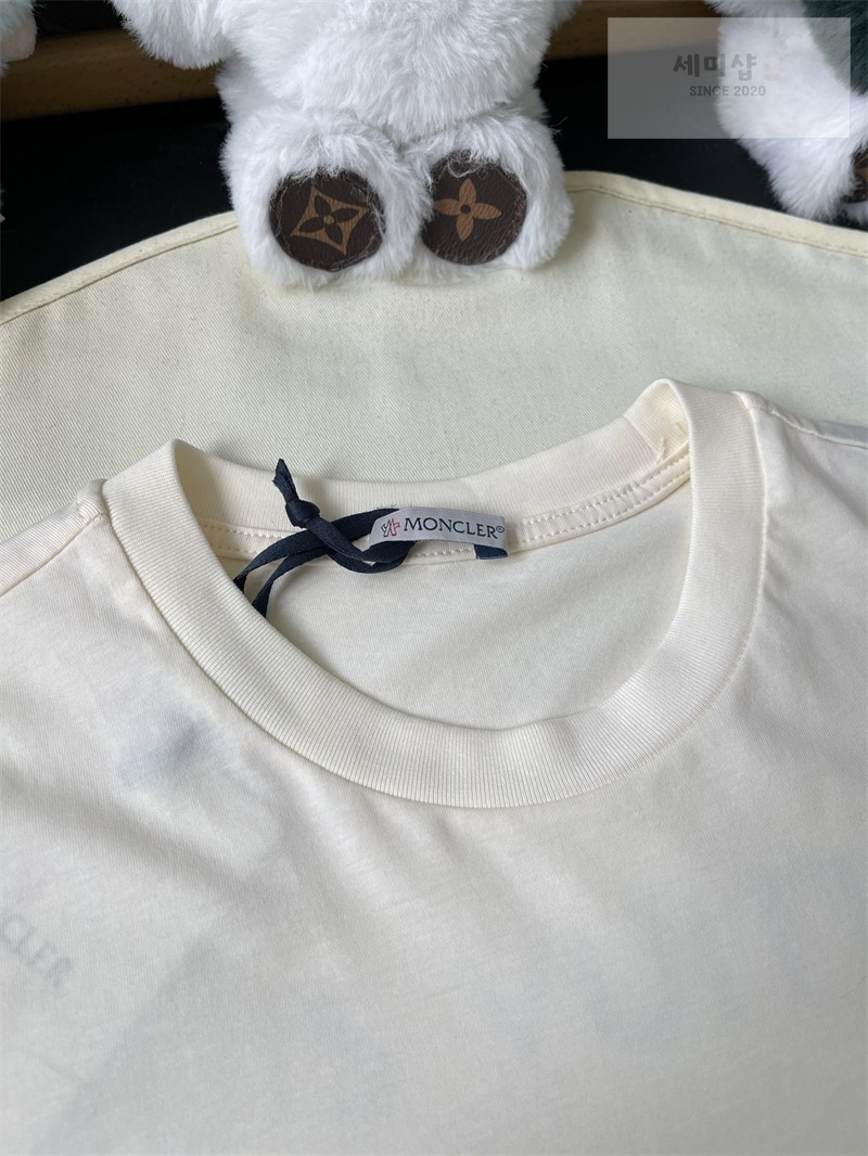 Moncler 몽클레어 마크라메 트리밍 코튼 티셔츠 블랙 의류 16번 이미지