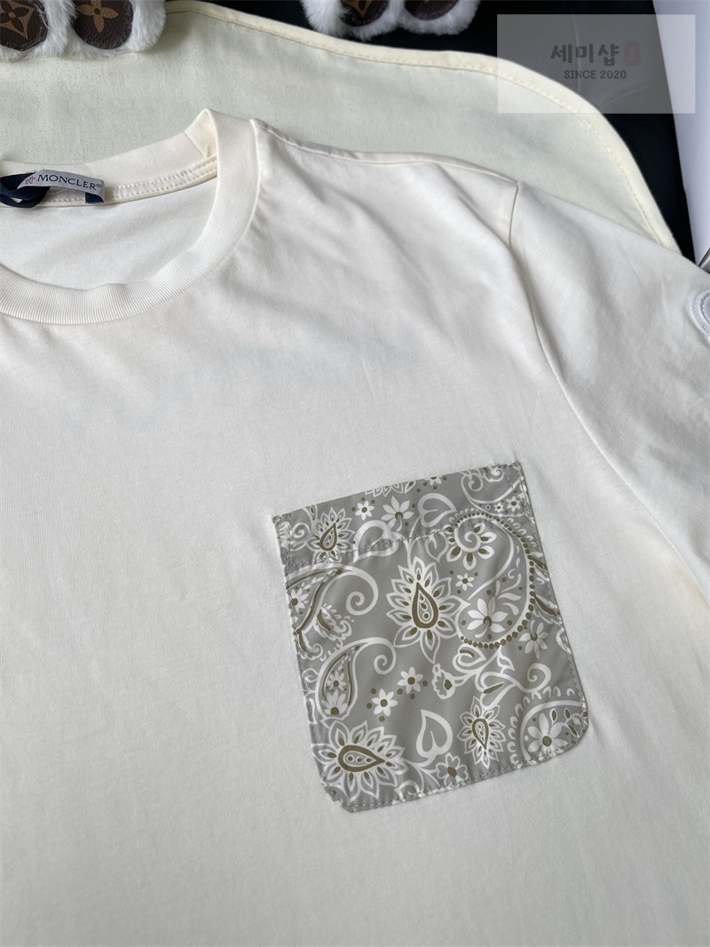 Moncler 몽클레어 마크라메 트리밍 코튼 티셔츠 블랙 의류 18번 이미지