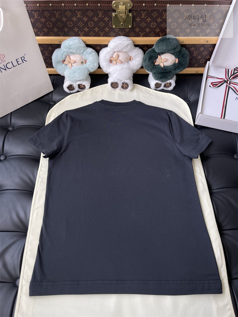 Moncler 몽클레어 마크라메 트리밍 코튼 티셔츠 블랙 의류 31번 이미지