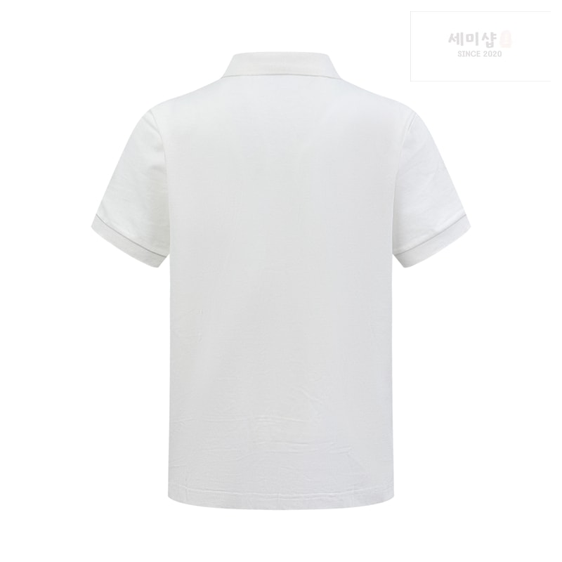 몽클레어 몽클레어 모노그램 코튼 피케 폴로 셔츠 네이비 의류 21번 이미지