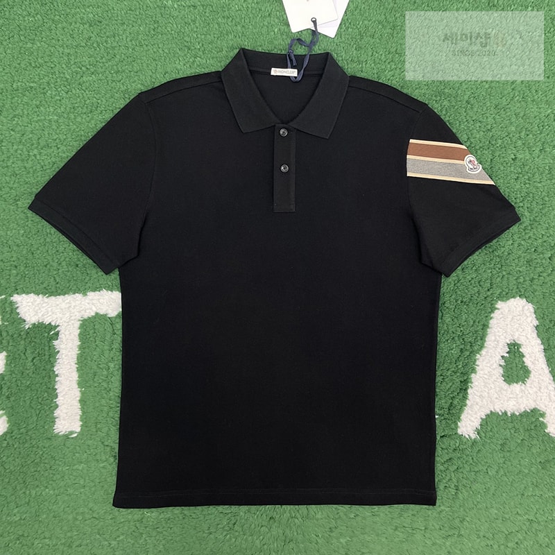 Moncler 몽클레어 삼선 트리밍 코튼 피케 반팔 티셔츠 의류 11번 이미지