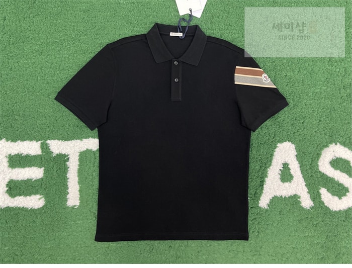 Moncler 몽클레어 삼선 트리밍 코튼 피케 반팔 티셔츠 의류 2번 이미지