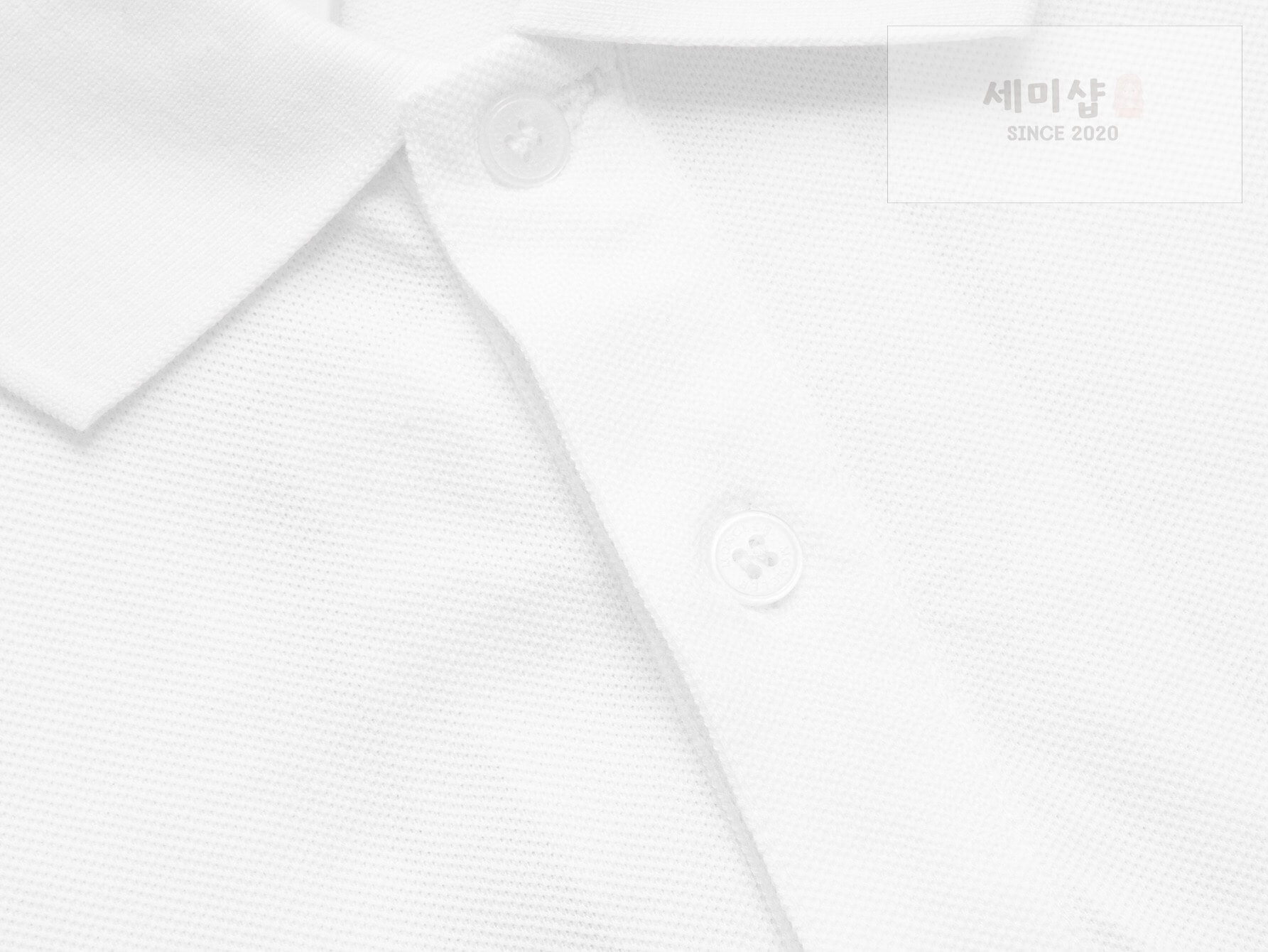 몽클레어 몽클레어 스크립트 로고 피케 셔츠 화이트 의류 4번 이미지