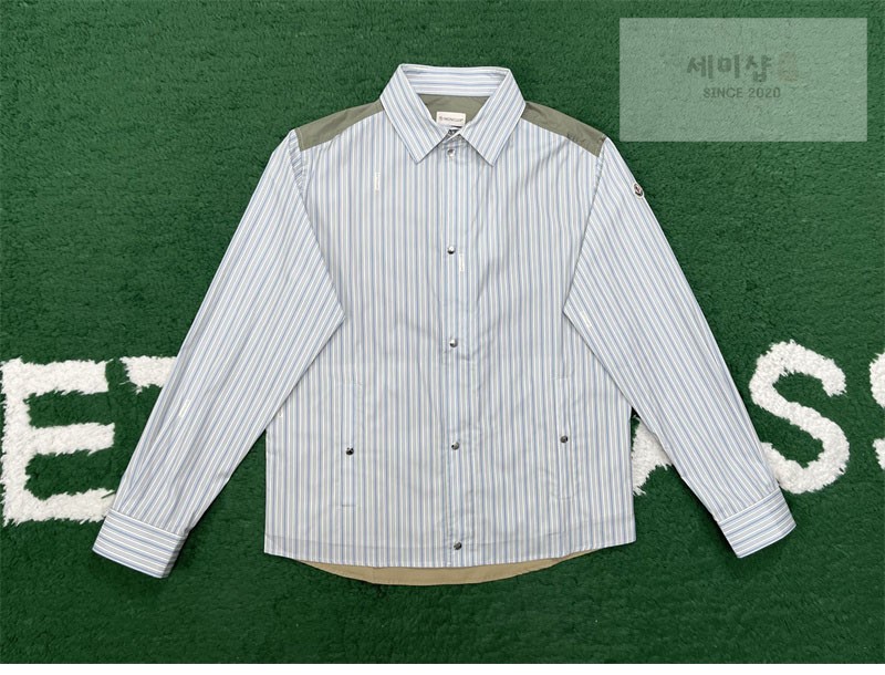 Moncler 몽클레어 스트라이프 코튼 포플린 셔츠 의류 6번 이미지