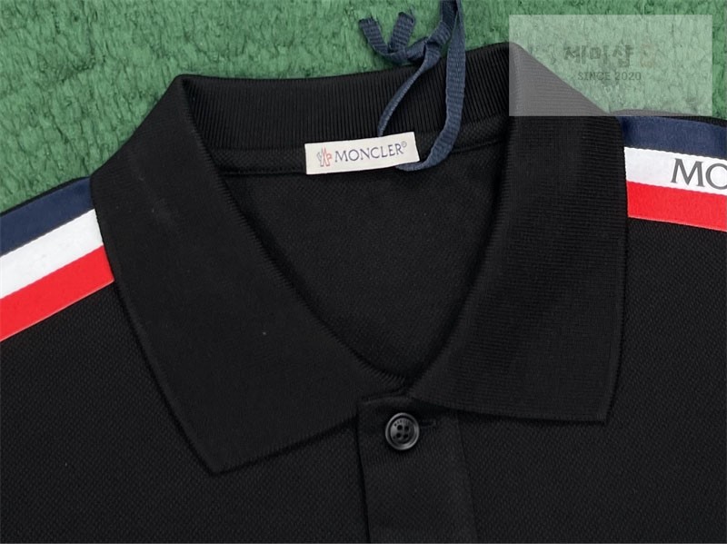Moncler 몽클레어 스트라이프 트리밍 로고 패치 폴로 셔츠 의류 6번 이미지