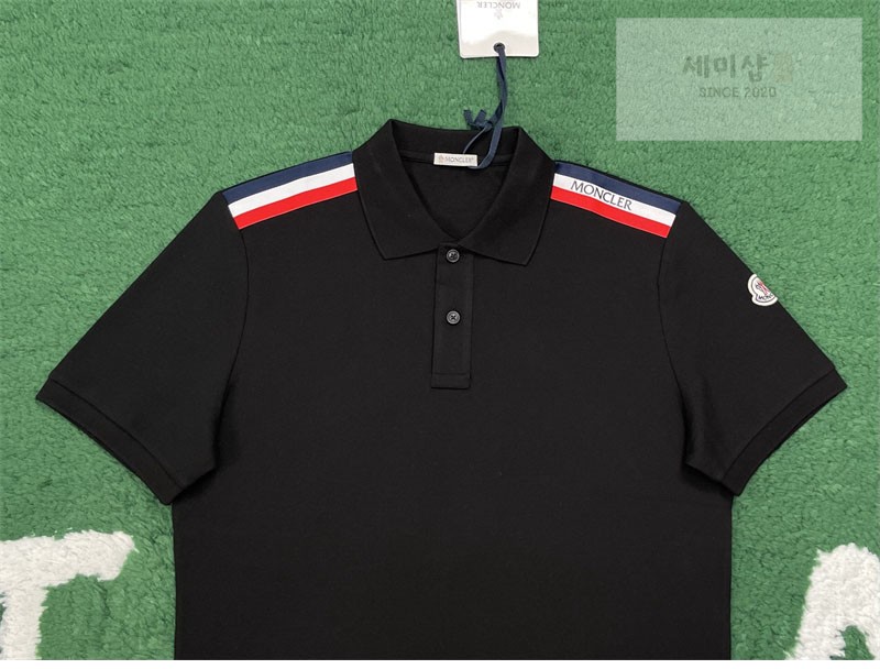 Moncler 몽클레어 스트라이프 트리밍 로고 패치 폴로 셔츠 의류 8번 이미지