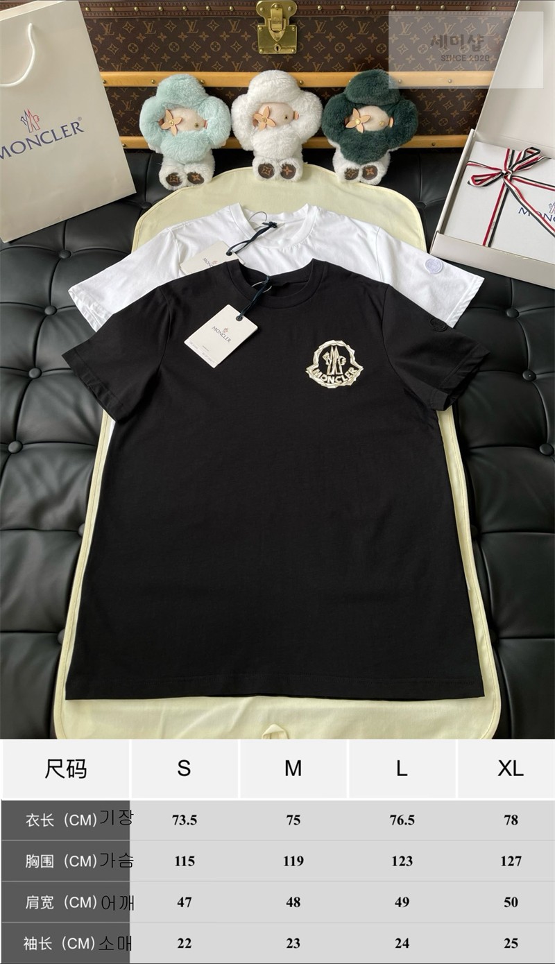 Moncler 몽클레어 아카이비오 크리에이티브 코튼 반팔 티셔츠 블랙 의류 2번 이미지
