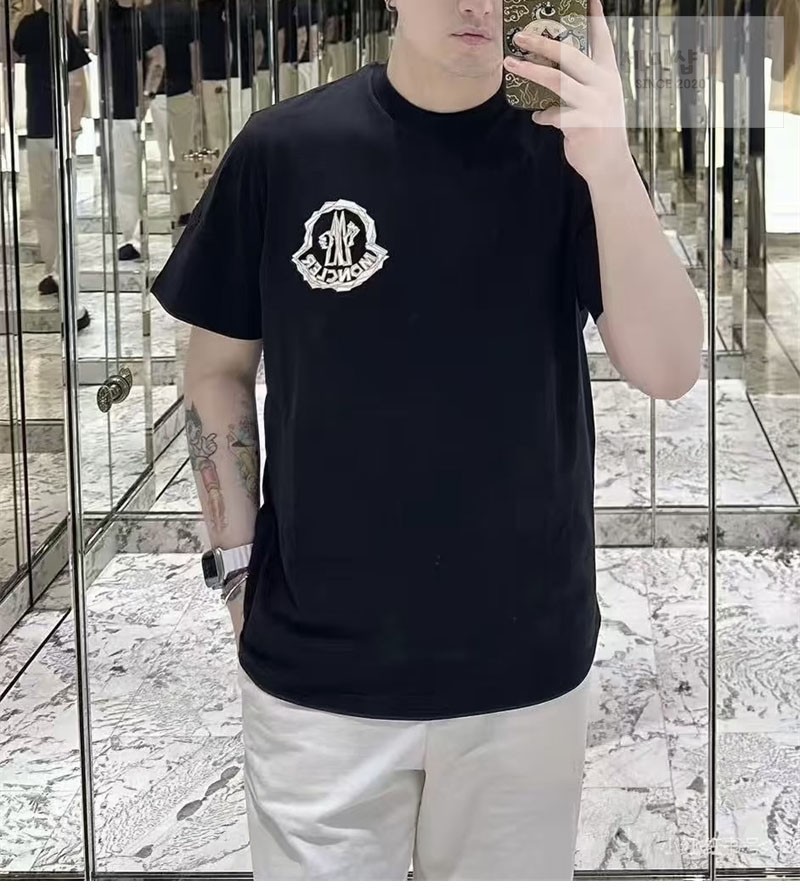 Moncler 몽클레어 아카이비오 크리에이티브 코튼 반팔 티셔츠 블랙 의류 3번 이미지