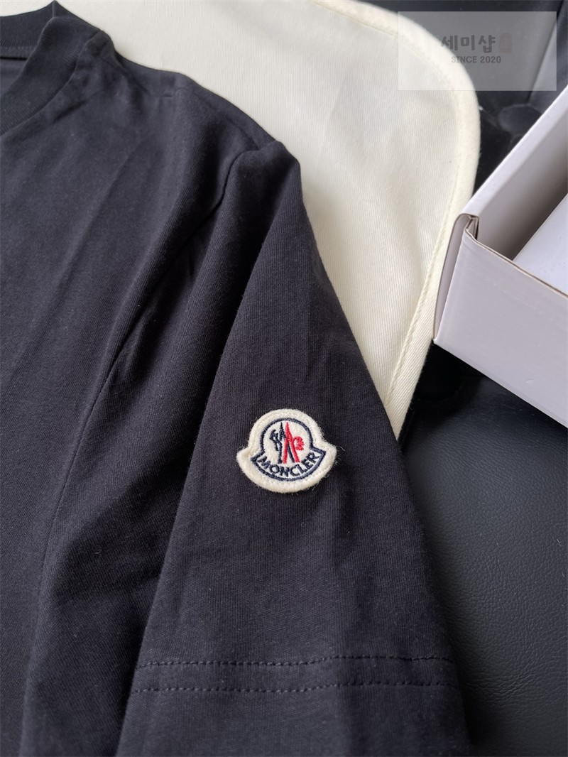 Moncler 몽클레어 야자수 서프보드 그래픽 프린트 반팔 티셔츠 블랙 의류 19번 이미지