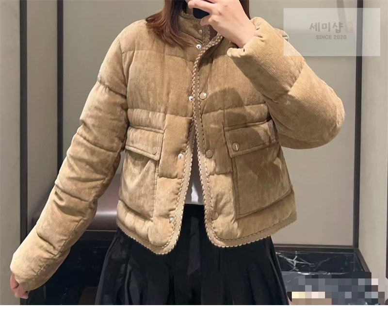 Moncler 몽클레어 에사르트 브레이드 트리밍 코듀로이 다운 자켓 의류 2번 이미지