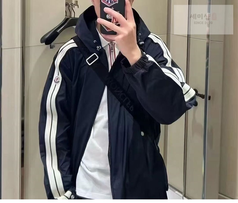 Moncler 몽클레어 올란 Olan 후드 집업 윈드브레이커 네이비 의류 5번 이미지