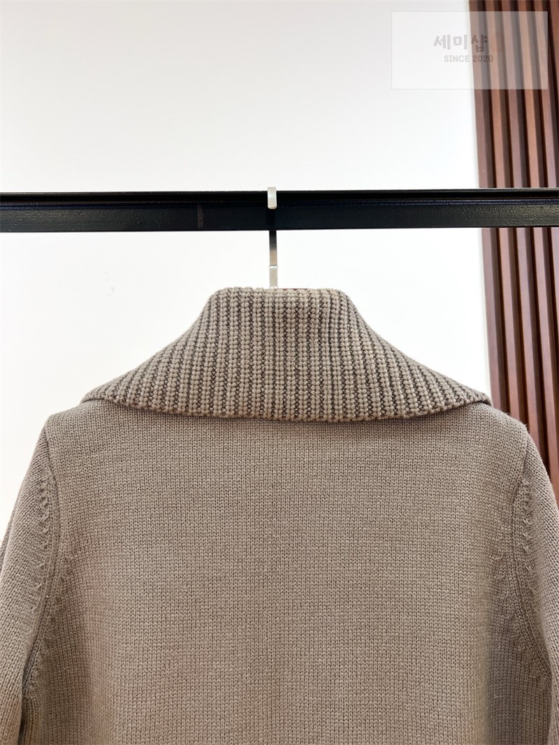 Moncler 몽클레어 울 캐시미어 블렌드 패딩 집업 가디건 베이지 의류 13번 이미지
