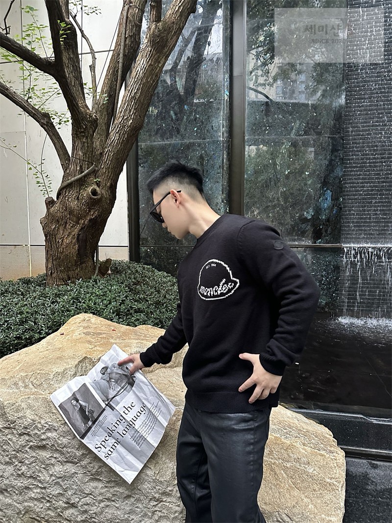 Moncler 몽클레어 자수 로고 울 스웨터 의류 14번 이미지