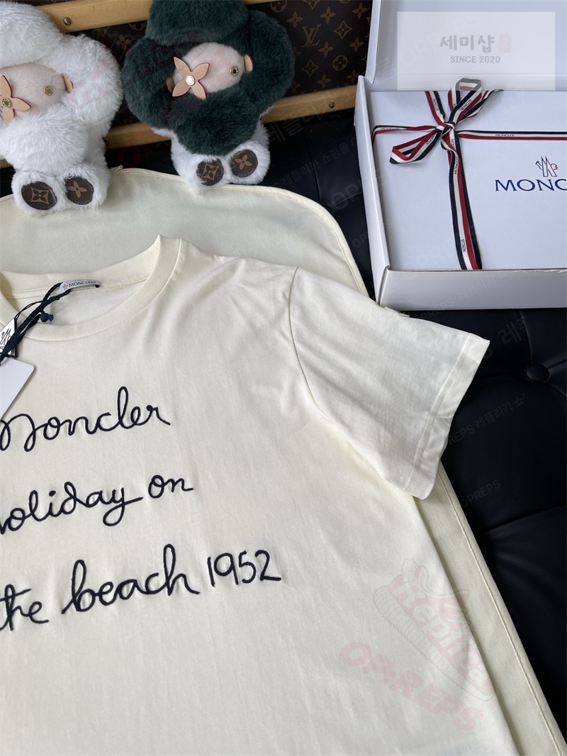 Moncler 몽클레어 자수 코튼 티셔츠 의류 14번 이미지