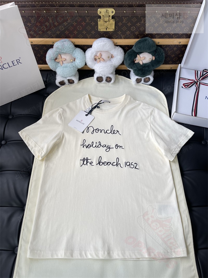 Moncler 몽클레어 자수 코튼 티셔츠 의류 16번 이미지