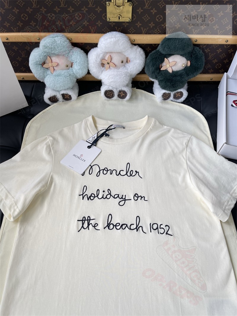 Moncler 몽클레어 자수 코튼 티셔츠 의류 17번 이미지