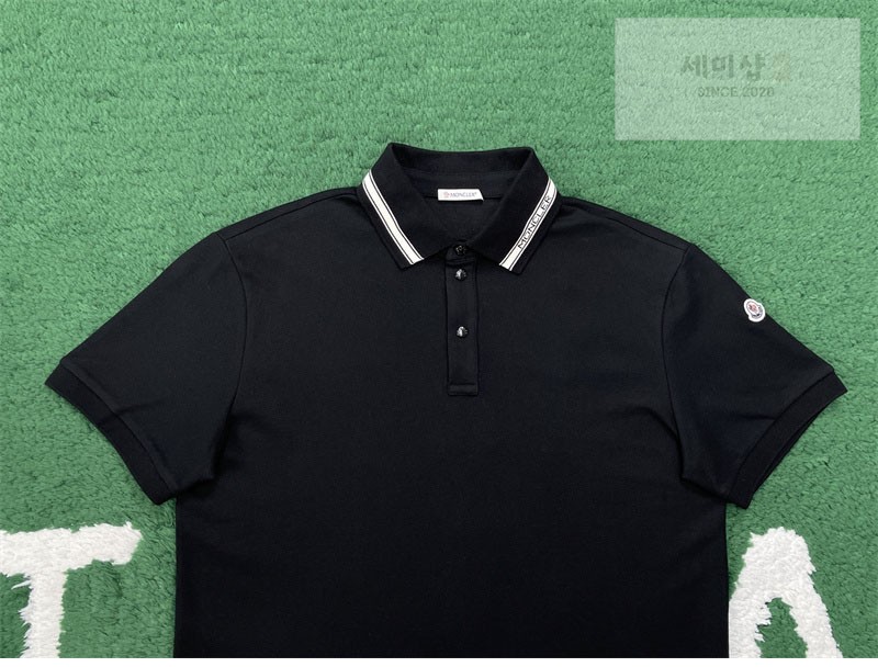 Moncler 몽클레어 카라 스트라이프 코튼 피케 폴로 셔츠 의류 7번 이미지