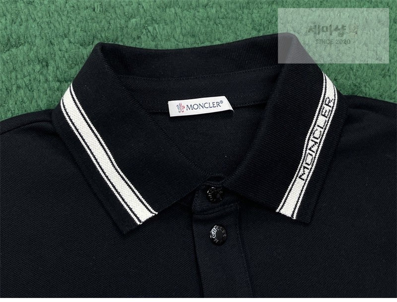 Moncler 몽클레어 카라 스트라이프 코튼 피케 폴로 셔츠 의류 9번 이미지